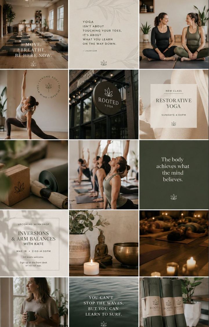 An Instagram feed we run for a yoga studio